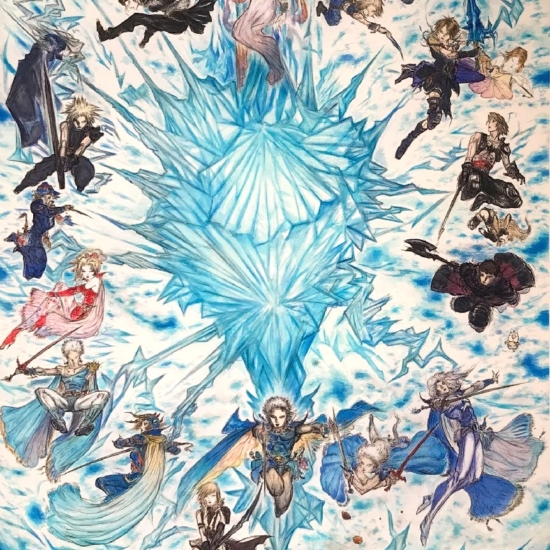 天野喜孝の絵画作品　タイトルは、Heroes